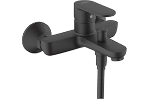 hansgrohe Vernis Blend - grifo bañera empotrado para 2 funciones, mezlador monomando bañera 17,1 cm para iBox universal, grifo monomando de bañera, negro mate, 71440670