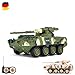Price comparison product image HSP Himoto Reinforced Car M1128 Stryker - RC Mini Remote Control Tank with Shot Simulation Sound, Lighting Model Scale Complete Set Including Remote Control