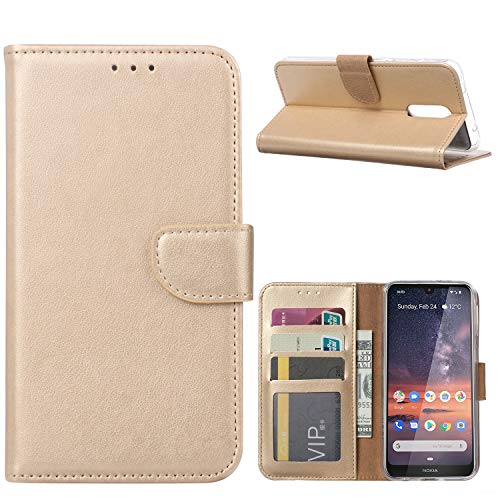 Preisvergleich Produktbild Ntech Nokia 3.2 Portemonnee Hoesje / Book Case - Goud