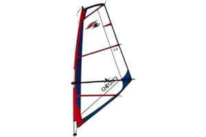 F2 Checker Segel 3,5m² inkl. Mast und Gabel Windsurf Sport Surfen Wassersport Sport
