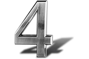 SINXIOER Samoprzylepny numer domu ze stali nierdzewnej, wysokość 8 cm, numer ulicy, designerski numer drzwi (8) (4)