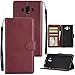 Produktbild Huawei mate10 Hülle, Huawei mate10 Schutzhülle, Alfort Lederhülle Flip PU Leder Hülle Cover Wallet Case für Huawei mate10 Smartphone Tasche Handytasche mit Standfunktion (Weinrot)