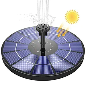 AISITIN 3.5W Solar Fountain Pump, Solar Water Pump Floating Fountain Built-in 1500mAh Battery, with 6 Nozzles, for Bird Bath, Fish Tank, Pond or Garden Decoration Solar Aerator Pump