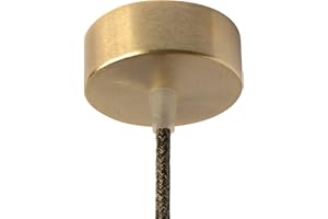 AMARCORDS - Auvent de plafond en métal, cache fil pour lustre couleur OR, boîtier de lampe complet avec accessoires serre-câbles, vis et support de plafond. Diamètre 77mm hauteur 26mm