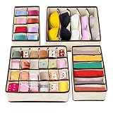 Juego de 4 Cajas Plegables Organizadores de Cajones para Almacenamiento y...