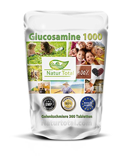 Preisvergleich Produktbild Glucosamine 1000 Gelenkschmiere 360 Tabletten Sparangebot - Garantiert Glutenfrei