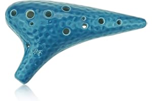 OCARINAWIND "Ocean Wave" Professional 12 Hole Ceramic Ocarina Collectible,ice Crack Craft,alto C