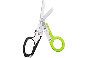 FLRMINGIGIGI Emergency Shears mit Strap Cutter und Glass Breaker Faltbare Scherenzange aus Edelstahl, Outdoor Camping Rescue Scissors Tools