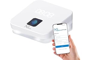 NGTeco Reloj de Fichar Cloud -TC4 con Lector de Huella Digital para PYMES Sistema Biométrico con Reglas Personalizables, Software de Control Remoto y App iOS/Android