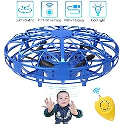 Mini Drônes pour enfants et adultes, Mini UFO Quadcopter Drone de Poche Mouvement Main contrôlée Drone Flying Jouets, Avion Interactive Infrarouge Induction Hélicoptère, cadeaux pour garçons et filles