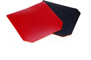 HEIBTENY 2 piezas de repuesto para raqueta de ping pong, goma de repuesto para ping pong para intercambio de edad y ping pong dañado, almohadillas de goma rojo/negro
