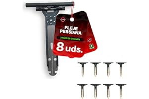 OUTLET PRODUCTOS 1000 Pack 8 Fleje de Persiana | Recambio Enganche Lamas PVC al Eje | Flejes Enrollables | Fácil Instalación