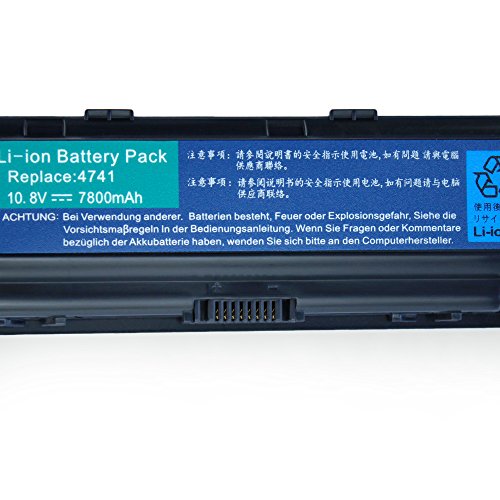 DTK® Ultra Hochleistung Notebook Laptop Batterie Li-ion Akku für Acer Aspire 4250, 4253, 4551, 4552, 4738, 4741, 4750, 4752,4771, 5251, 5253,5336, 5551, 5552, 5560, 5733, 5741, 5742, 5750,5755,5736,7741, 7551, 7552,7750, 7560, AS5741 Series, Travelmate 4740,4750,5335,5542,5735,5740,5742,5760,7740,7750 Fits P/N: AS10D,AS10D31.AS10D41,AS10D51,AS10D61,AS10D71,AS10D73,AS10D75 [Li-ion, 10.8V 6600MAH/9-cell] - 4