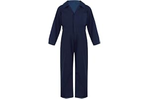 RUNQHUI Unisex barn arbetsdräkt overall långärmad uniform arbetskläder för 5–16 år