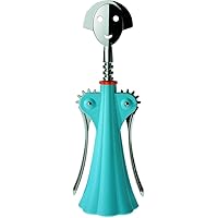 Alessi Korkenzieher , Edelstahl, blau, 12 x 8 x 12.5 cm