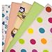 5 x Lovely Owls & Dots Super Soft High Quality Baby Flannel Muslin Squares, Large 80x70, 100% Organic Brushed Cotton Baby Flannelette. Ideal for Newborn - Baby Girl or Baby Boy. Cute Set by GMGold