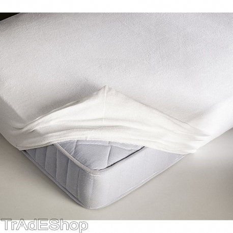 Preisvergleich Produktbild tradeshoptraesio® – Matratzenauflage glatt Betteinlage Frottee Spannbettlaken 135 x 200 cm