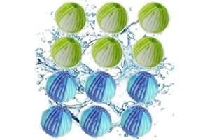 FYNDORS 12 PCS Laundry Balls, Pet Hair Remover Washing Machine, Hair Catcher Washing Machine Lint Remover Reusable - Pet Fur Laundry Catcher Hair Remover for Laundry Clothes Bedding (12)