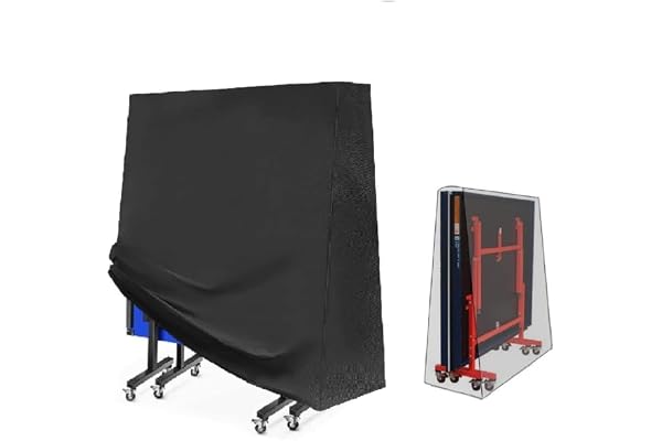 Trintion Table de Tennis de Table Housse Imperméable Couverture pourUltra résistante et Waterproof. Bâche Universelle pour Table de Ping Pong,Noir, 185 x 70 x 165 cm