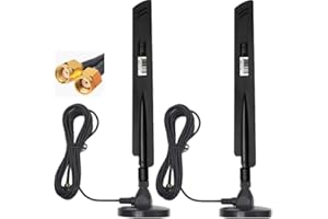 TREADALT-TEC 10dBi Dual Band WiFi Antenna 2.4GHz 5GHz RP-SMA WiFi Antennae with 6.5ft Extension Cable for PC Desktop Computer PCI PCIe WiFi Bluetooth Card Wireless Network Router