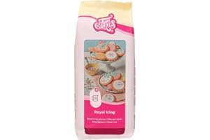 FunCakes FunCakes Mix pour Glaçage Royal, facile à utiliser, pour la décoration de gâteaux et de biscuits, beau glaçage, ajoutez uniquement de l'eau, Halal. 900 g. 0.90 kg