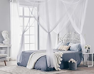 Truedays Grande Moustiquaire Baldaquin Pour Lit Double - Un Répulsif Pour Les Insectes, Contre Le Paludisme