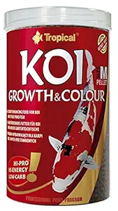 TROPICAL Koi Growth & Colour Pellet | 1000ml - 350g | Aquarium Fish Food