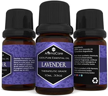 EA AromaCare - Aromatherapy Essential Oils Gift Set, Therapeutic Grade,100% Pure, Lavender (Floral, 10ml)