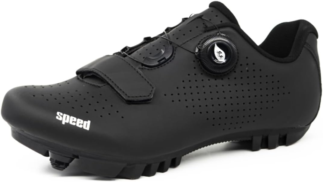 Hixingo Zapatilla de Ciclismo Hombre, Zapatos Bicicleta de Montaña Exterior MTB Compatibles con SPD Lock System, Zapatillas de Ciclismo Unisex Adulto Respirables