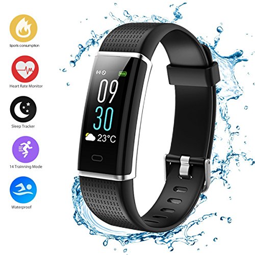Pulsera de Actividad, Pulsera Inteligente Reloj Deportivo Contador de Calorías Fitness Podómetro Monitor de Fr