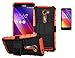 Produktbild Asus Zenfone 2 ZE551ML(2015) Hülle mit Panzerglas,TPU+PC Ultra Slim Silikon Tough Rugged Dual-Layer Hardcase with Built-in Kickstand Thin Stand Case,Wasserdicht Shockproof Anti Slip Stoßfest Protection Tasche Schutzhüllen für Asus Zenfone 2 ZE551ML(2015) 5.5Zoll-[orange]+Panzerglas/Schutzfolie/Displayschutzfolie