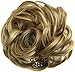 FESHFEN Darling with Extensions Curly Bun Hairstyle Updos High to add volume Scrunchy Pony Tail Piece High Quality Different Colours