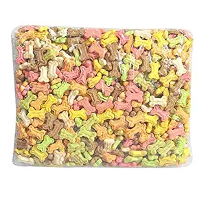 PetCeptual Freshly Flavor Baked Puppy Bone Treat Biscuits for Puppies & Dogs (Assorted Mix, 1Kg)