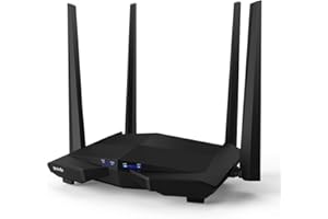 ‎TENDA Tenda AC10-1200 MBit/s dwupasmowy router Wi-Fi (867 Mbit/s 5 GHz + 300 Mbit/s 2,4 GHz, 4 x porty Gigabit, Gigabit WAN, MU-MIMO, Beamforming+, IPTV, 4x anteny 5dbi)
