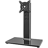 Hemudu Single LCD Computer Monitor Free-Standing Desk Stand Riser for 13 inch to 32 inch Screen with Swivel, Height Adjustabl