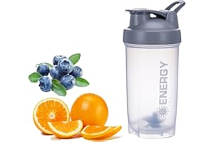 KHAOP 400ML Protein Shaker Cup Protein Shaker Bottle 500ml BPA Free Leakproof Portable for Sports Supplements Shakes With Steel Mixing Ball for Protein Shakes Dishwasher Safe