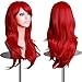 S-noilite® 23" 58cm Medium Long Layer Wavy Full Wigs Soft Hair Curly Anime Cosplay Party Wig Wine Red For Lady Women