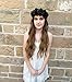 Large Black Rose Flower Hair Crown Garland Vintage Headband Boho Festival X-65 *EXCLUSIVELY SOLD BY STARCROSSED BEAUTY*
