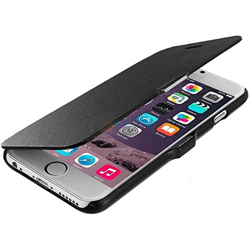 HOT Utra Thin Slim Magnetic Flip Leather Case Cover For Apple iPhone 6/6s (IPHONE 6, blackk )