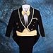 Dressy Daisy Baby Boys' Jacquard Cummerbund 5 Pieces Formal Tuxedo Suit With Tail Baptism Christening Outfit Size 9-12 Months Black Gold
