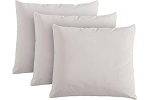 AFURNI Set of 3 Outdoor Decorative Throw Pillows for Garden Furniture, Polyester Decorative Pillows for Indoor & Outdoor Patio, Benches & Sofa,White, Water-Resistant,54x45cm