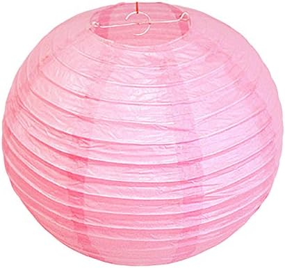 Set of 2 Round Paper Lantern Wedding Party Decoration 16"/40cm (Pink)