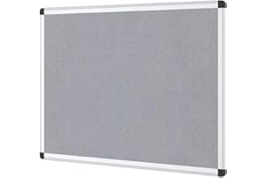 ‎VIZ-PRO VIZ-PRO Pinnwand - Textil/Filz (grau) - mit Alurahmen - 90 x 60 cm