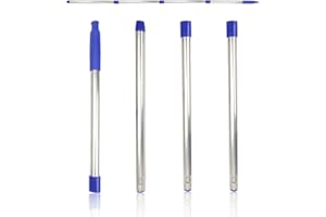 LERANXIN Perche Telescopique Peinture, Tige Manche Telescopique 4 Sections en Acier Inoxydable, Épissable Perche Peinture, Bleu Manche Balai, pour Balais, Serpillières et Rouleaux à Peinture