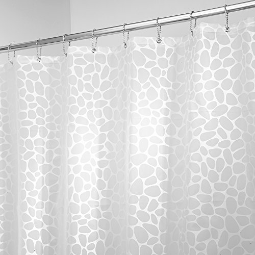 InterDesign 26598EU Pebblz Duschvorhang, 180 x 200 cm, weiß - 2