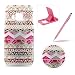 Produktbild HTC One M9 Hülle Silikon Schutzhülle Tasche Case,HTC One M9 Weiches Silikon TPU Gel Bumper Case Etui Schale Cover Skin,Herzzer Modisch Hochwertig Ultra Dünn Slim Thin Bunt Handytasche Mit [Rosa Tribes Muster] Guter Schutz Kratzfest Flexibel Leicht Gummi Rubber Jelly Soft Protective Stabil Handyhülle Schutztasche Back Cover Case Shell für HTC One M9 + 1 x Frei Rosa Handy Halterung Ständer + 1 x Frei Rosa Touch Pen Stift Stylus