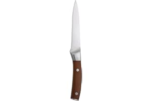 BERGNER Wolfsburg - Couteau multisusse de 12,5 cm - Fabriqué en acier inoxydable - Haya Wooden Wooden Handle - Convient au lave-vaisselle