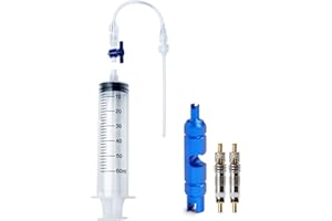 HOTMNTY Jeringuilla Liquido Tubeless,Jeringa para Líquido Sellador Tubeless,Cycling Jeringuilla para Inyectar Líquido Tubeless,60 ml Cycling Jeringuilla,para Neumáticos sin Cámara de Bicicleta MTB,60ml,1 Set