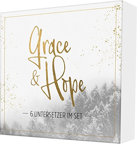 Preisvergleich Produktbild Untersetzer "Grace & Hope" 6er-Set