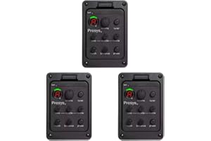 LYEAA 201 Classic Chitarra Acustica EQ Tuner Piezo Pickup Onboard Preamp System 4 Band per Fishman Presys+